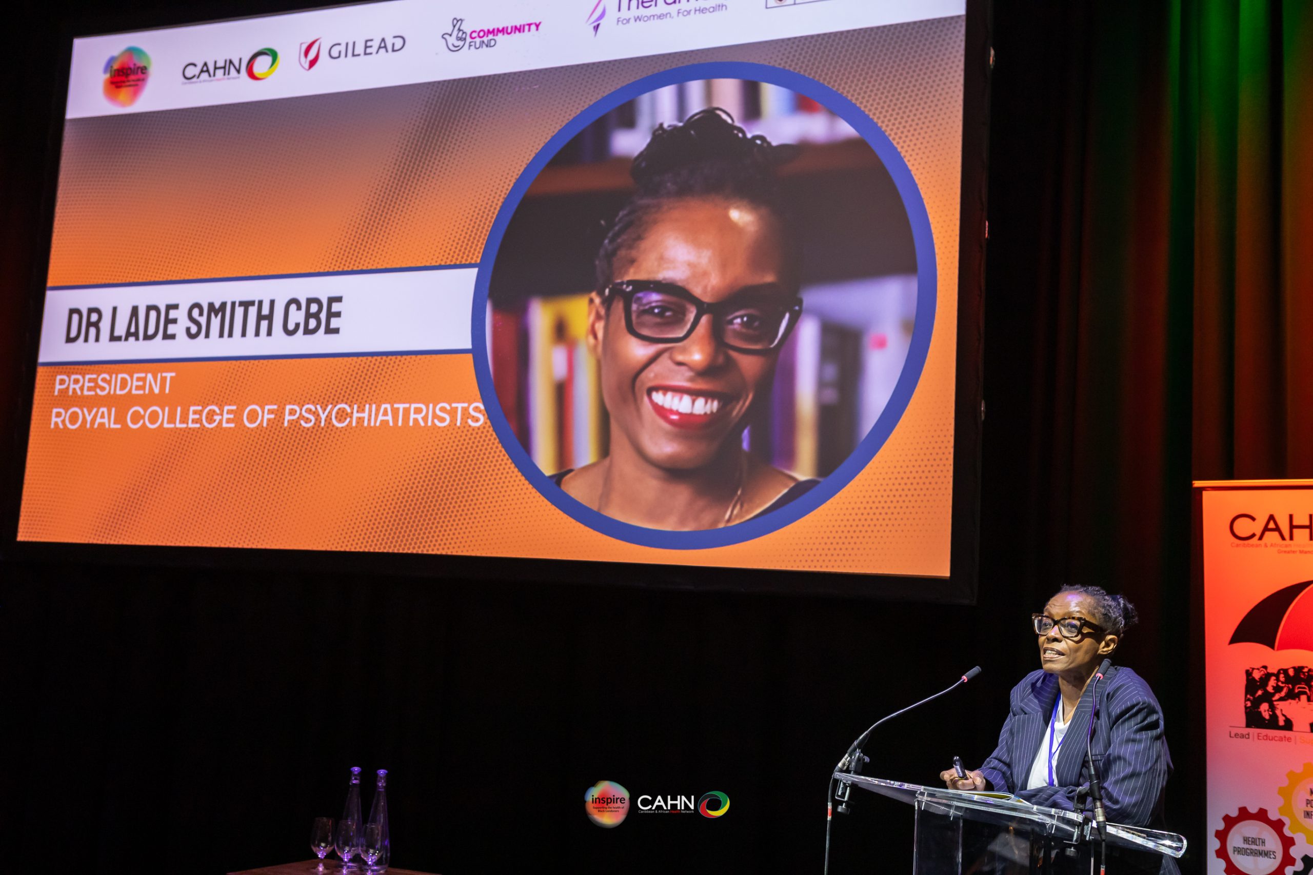 Dr Lade Smith CBE speaking at the Black Health Inequalities Summit 2026