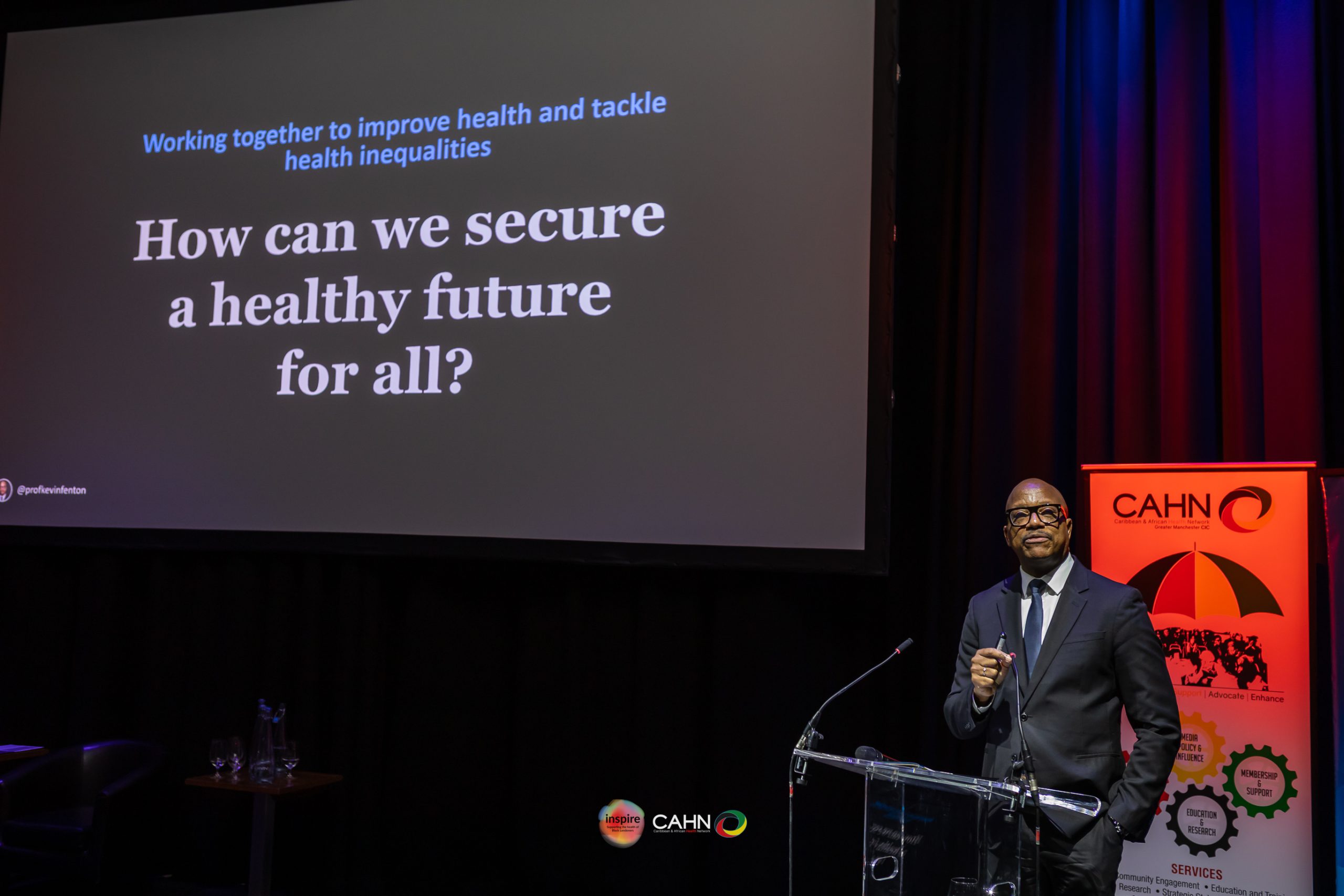 Prof Kevin Fenton CBE speaking at the Black Health Inequalities Summit 2026